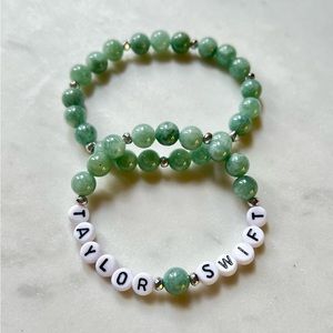 Taylor Swift Debut friendship bracelets in cloudy jade set of 2